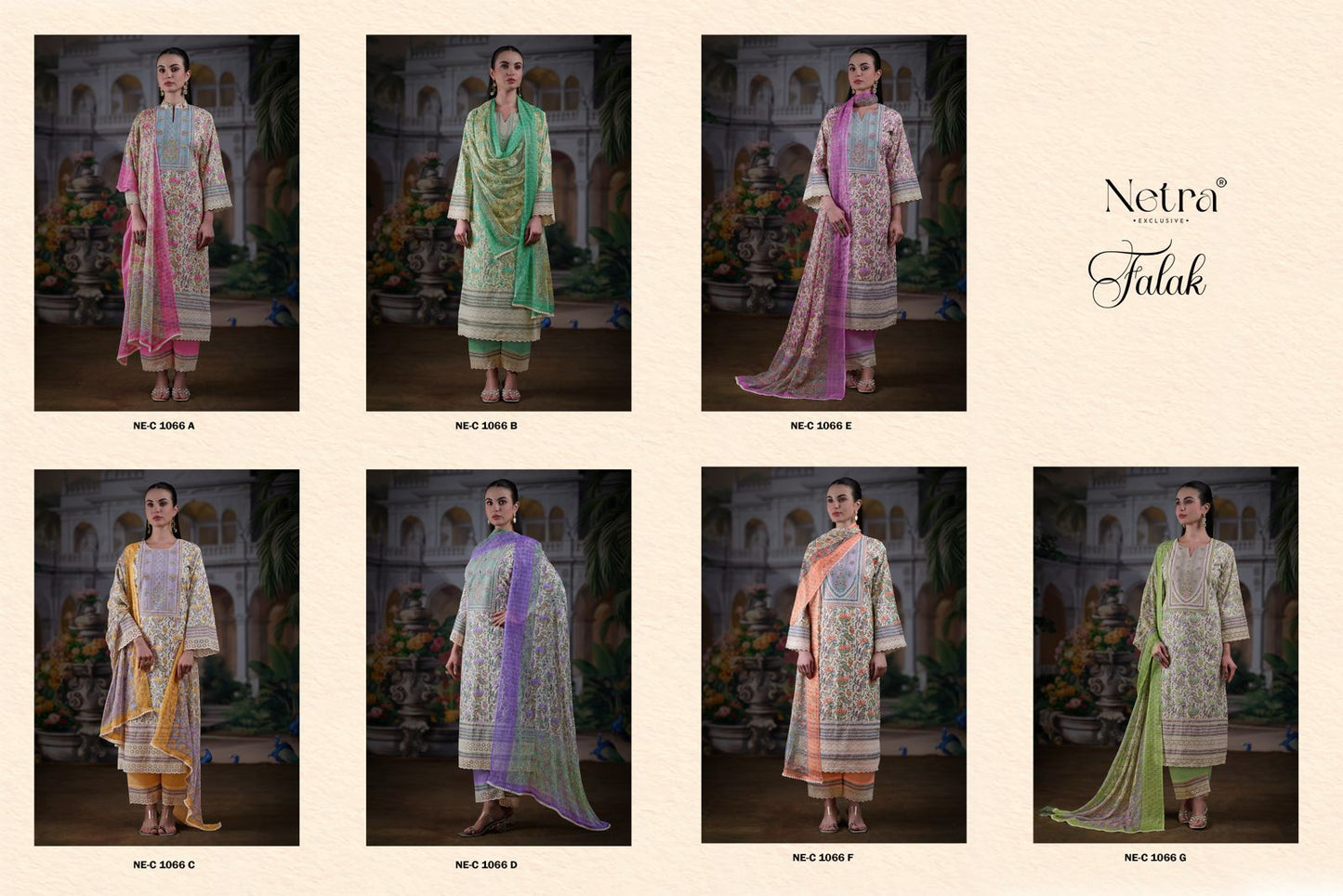 Falak Netra Premium Cotton Plazzo Style Suits Manufacturer Gujarat