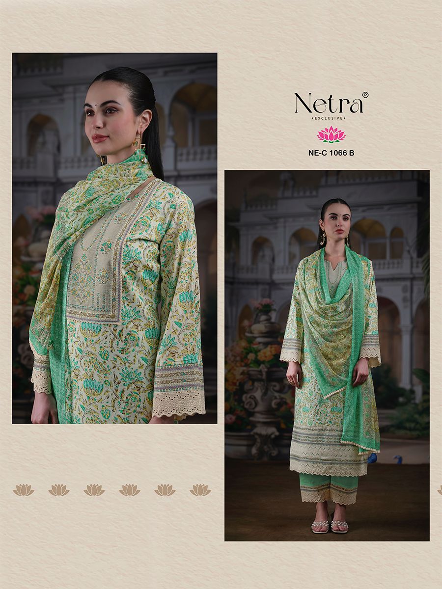 Falak Netra Premium Cotton Plazzo Style Suits Manufacturer Gujarat