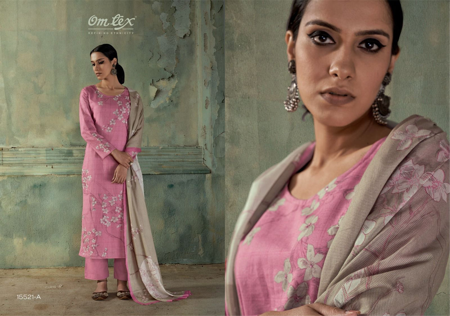 Falak Omtex Lawn Cotton Pant Style Suits Supplier