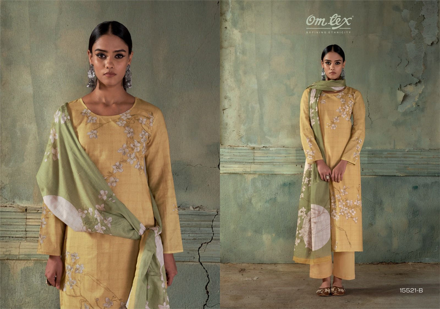Falak Omtex Lawn Cotton Pant Style Suits Supplier