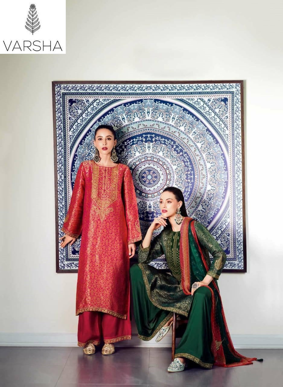 Falak Varshaa Woven Plazzo Style Suits Supplier