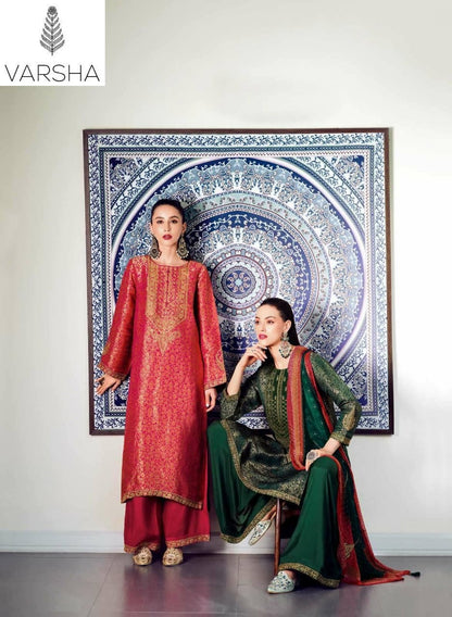 Falak Varshaa Woven Plazzo Style Suits Supplier