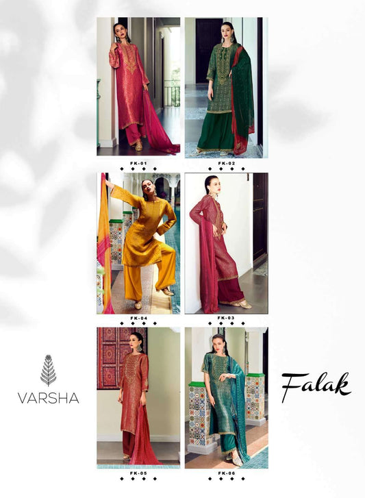 Falak Varshaa Woven Plazzo Style Suits Supplier