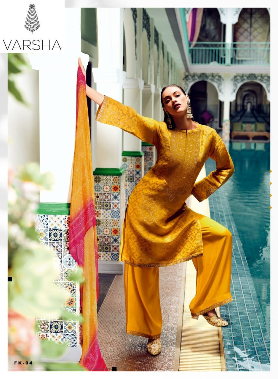 Falak Varshaa Woven Plazzo Style Suits Supplier