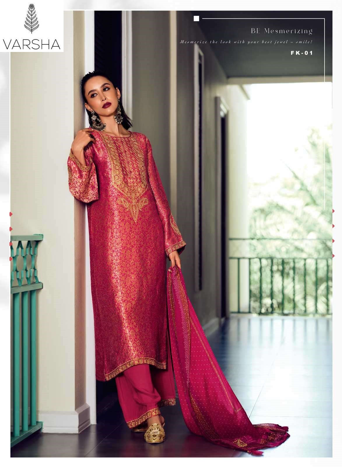 Falak Varshaa Woven Plazzo Style Suits Supplier