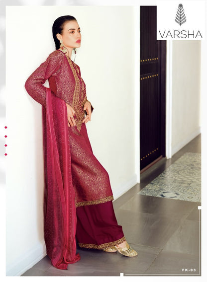 Falak Varshaa Woven Plazzo Style Suits Supplier