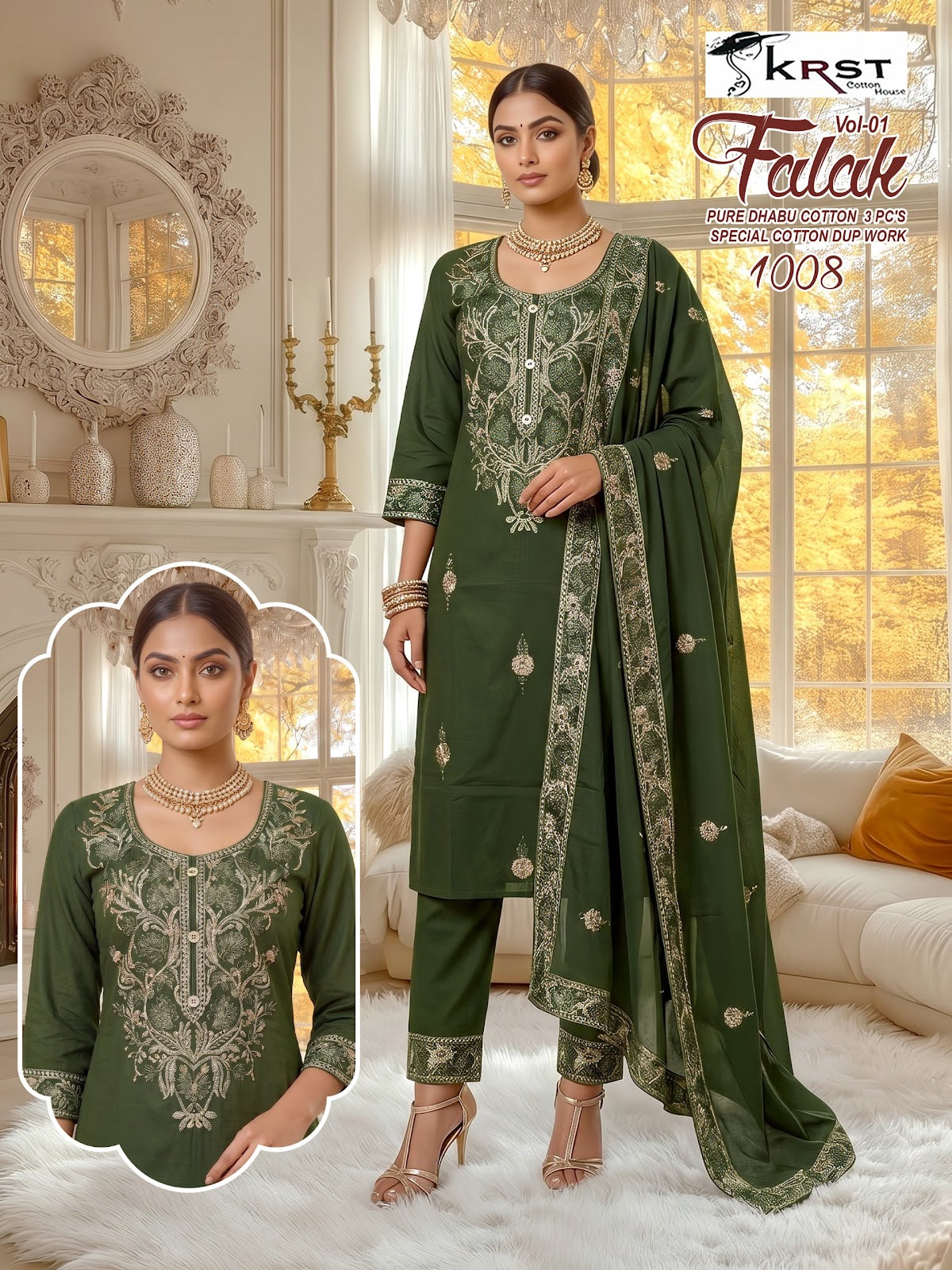 Falak Vol 1 Krst Readymade Cotton Pant Suits Manufacturer Gujarat