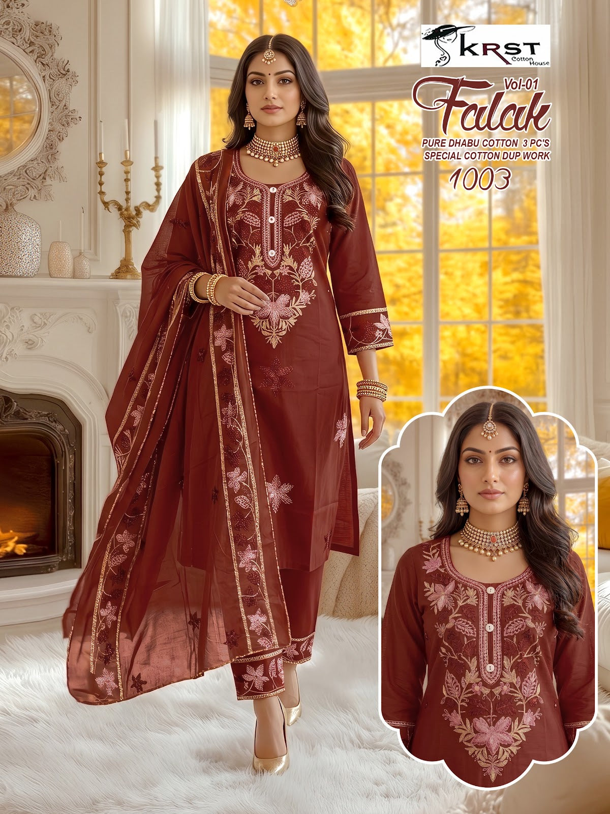 Falak Vol 1 Krst Readymade Cotton Pant Suits Manufacturer Gujarat