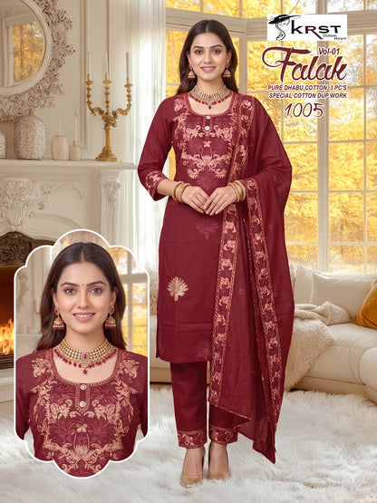 Falak Vol 1 Krst Readymade Cotton Pant Suits Manufacturer Gujarat
