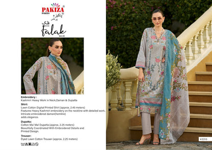 Falak Vol 33 Pakiza Prints Lawn Cotton Karachi Salwar Suits Supplier Ahmedabad