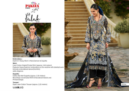 Falak Vol 33 Pakiza Prints Lawn Cotton Karachi Salwar Suits Supplier Ahmedabad