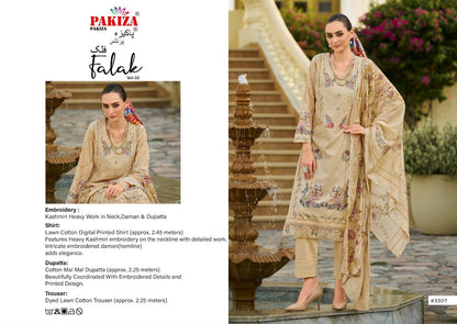 Falak Vol 33 Pakiza Prints Lawn Cotton Karachi Salwar Suits Supplier Ahmedabad