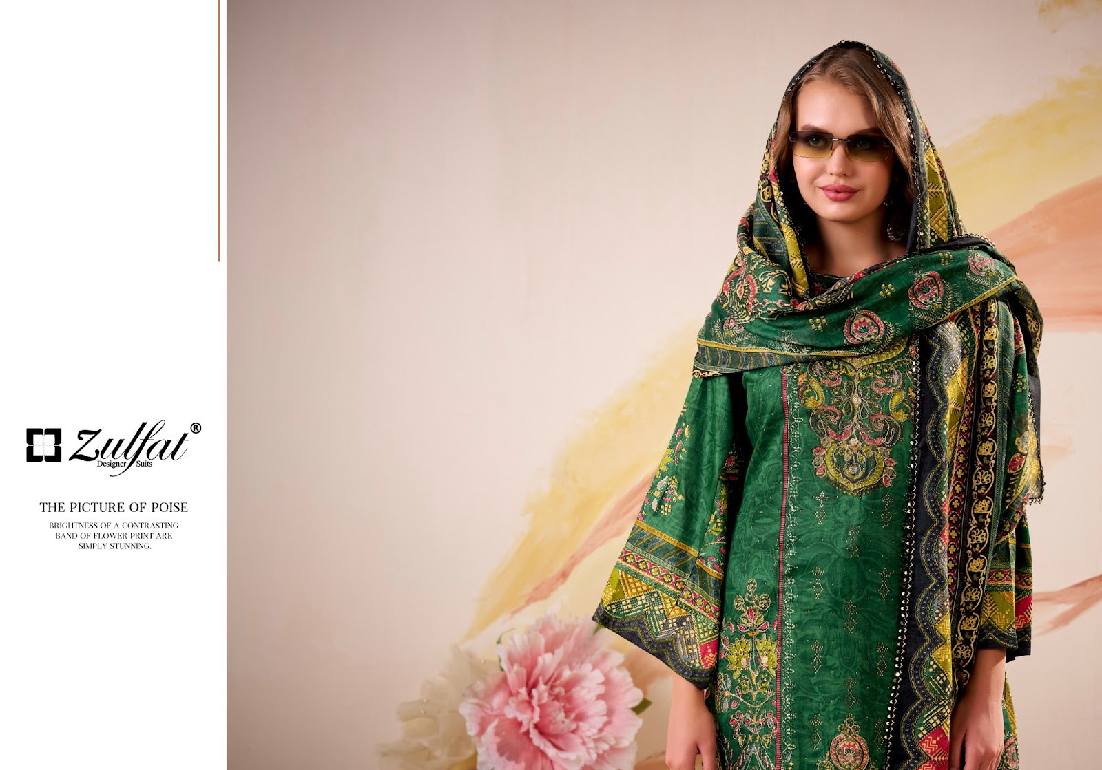 Falak Zulfat Designer Jam Cotton Karachi Salwar Suits Exporter