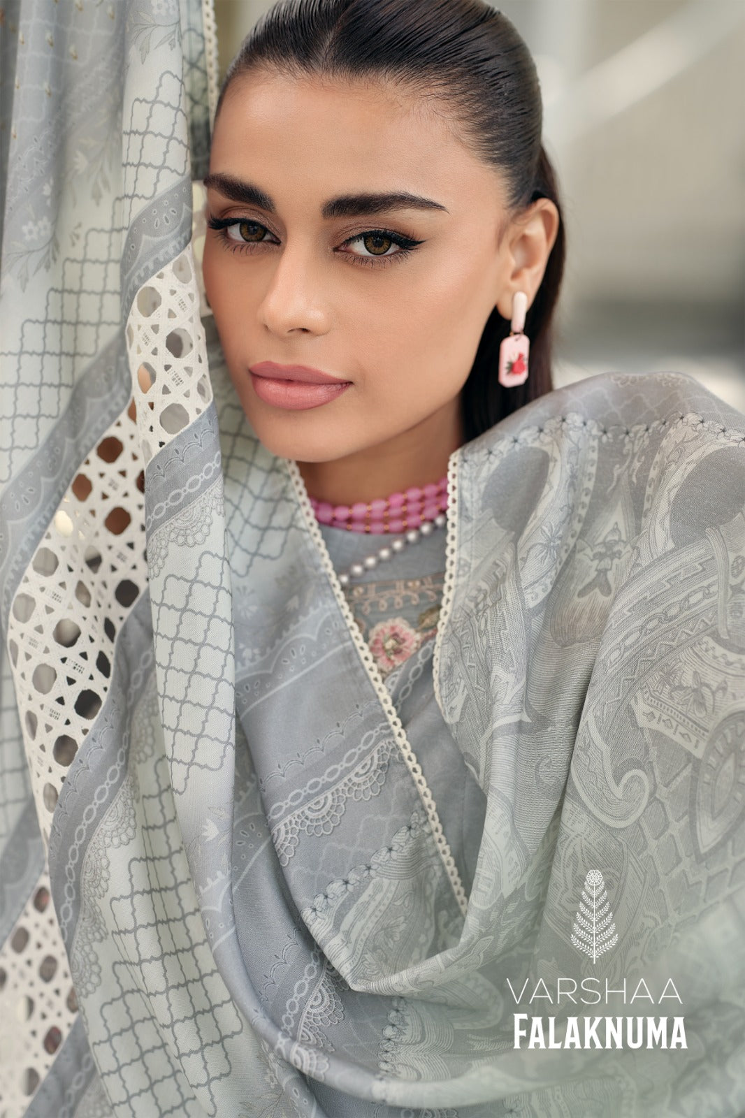 Falaknuma Varshaa Viscose Muslin Pakistani Patch Work Suits Manufacturer Gujarat