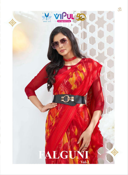 Falguni Vol 2 Vipul Georgette Sarees Wholesale Rate