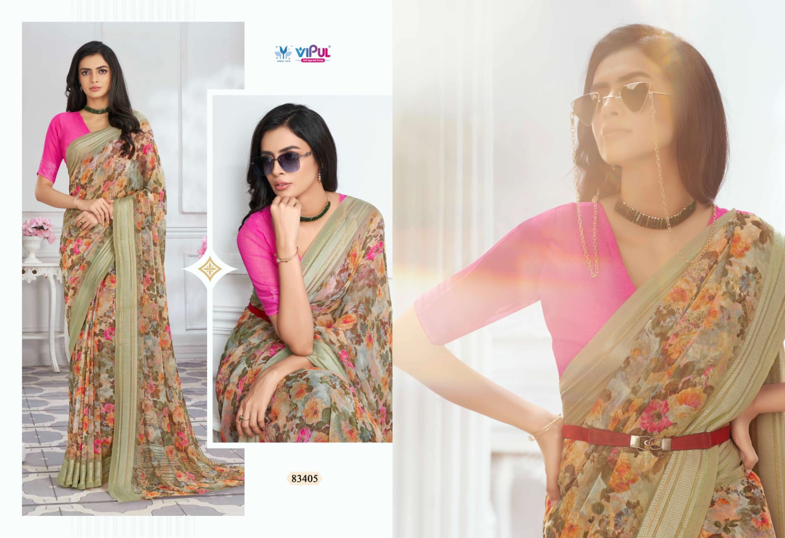 Falguni Vol 2 Vipul Georgette Sarees Wholesale Rate