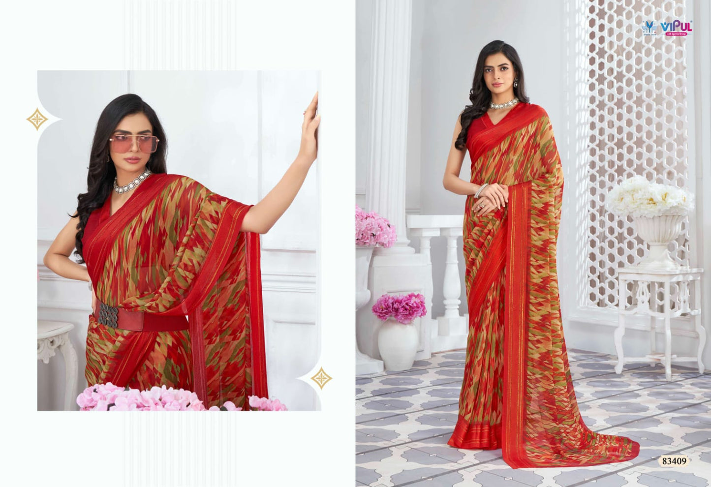Falguni Vol 2 Vipul Georgette Sarees Wholesale Rate