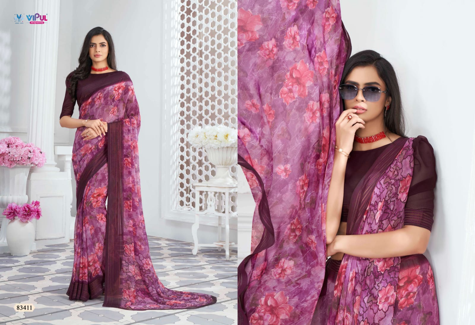 Falguni Vol 2 Vipul Georgette Sarees Wholesale Rate
