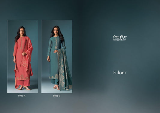 Faloni Omtex Silk Pant Style Suits Exporter Ahmedabad