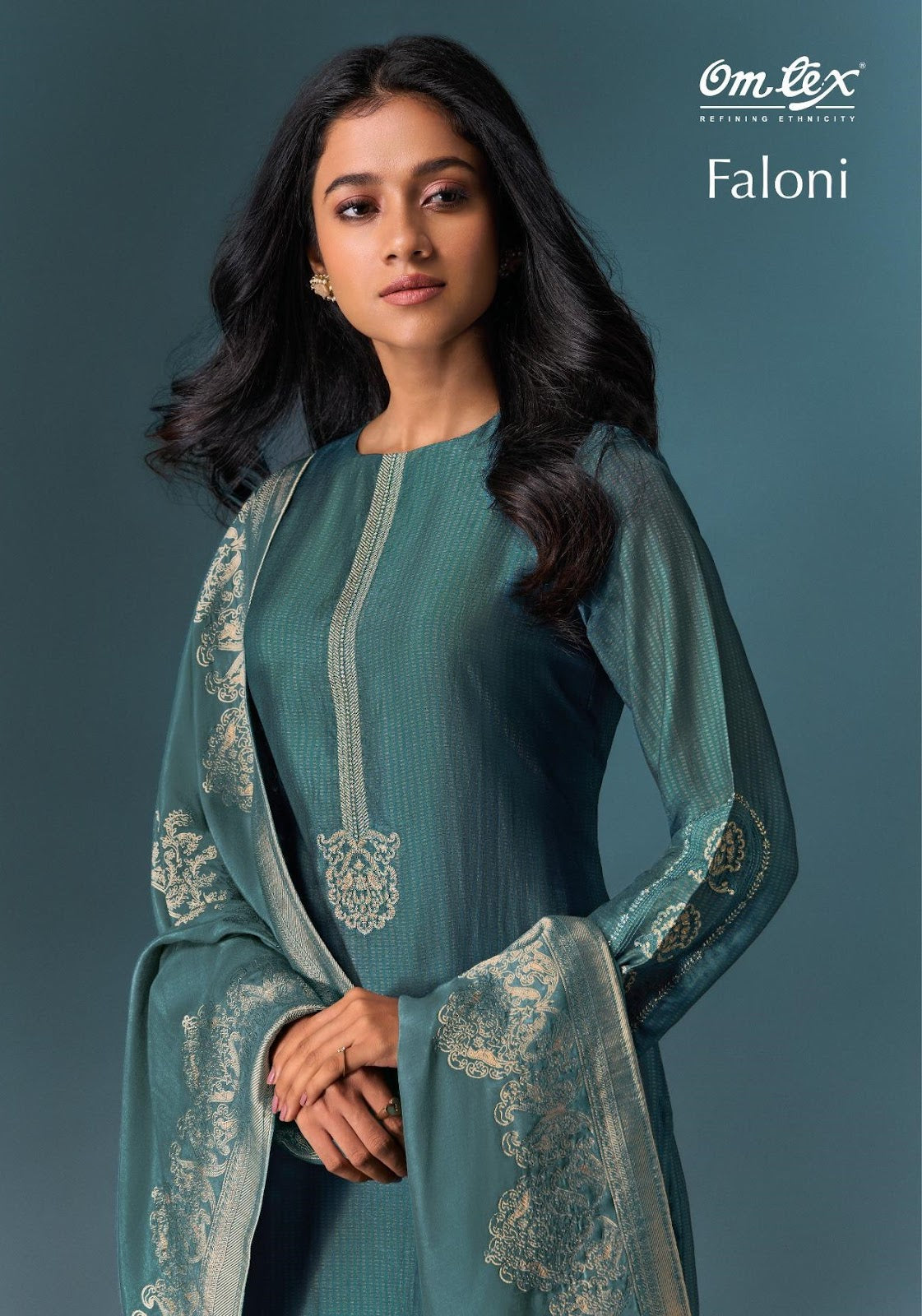 Faloni Omtex Silk Pant Style Suits Exporter Ahmedabad