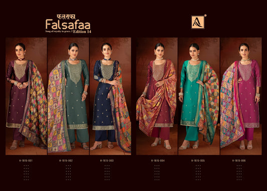Falsafaa Edition 14 Alok Dola Jacquard Pant Style Suits Wholesale Rate