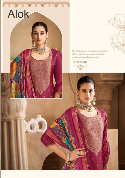 Falsafaa Edition 16 Alok Dola Jacquard Karachi Salwar Suits Wholesale Price