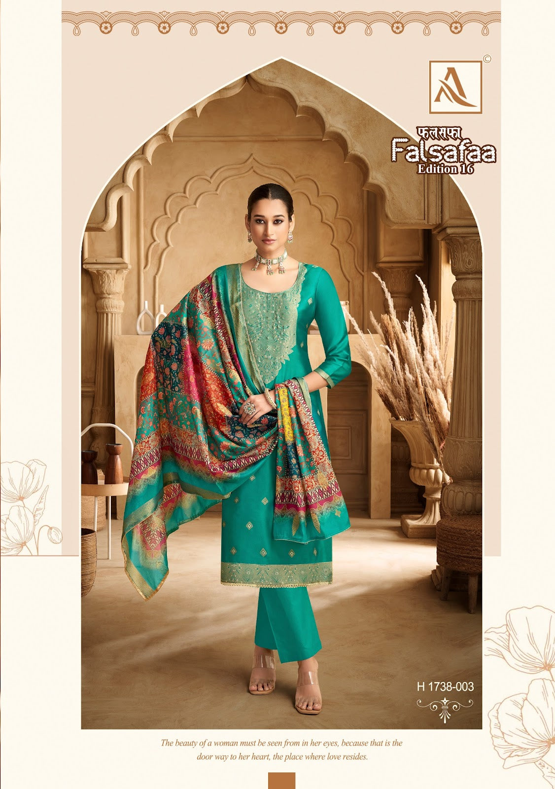 Falsafaa Edition 16 Alok Dola Jacquard Karachi Salwar Suits Wholesale Price