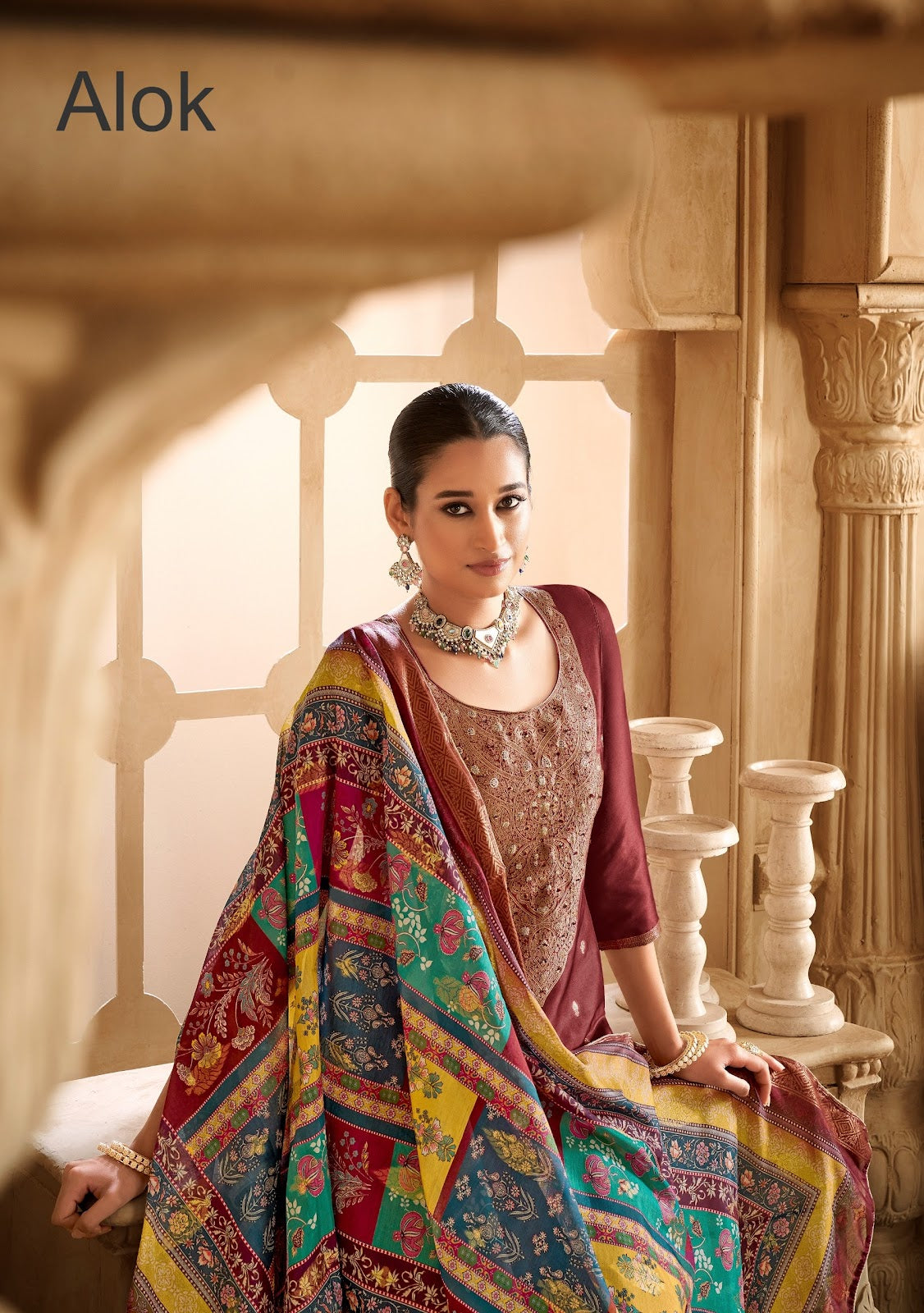 Falsafaa Edition 16 Alok Dola Jacquard Karachi Salwar Suits Wholesale Price
