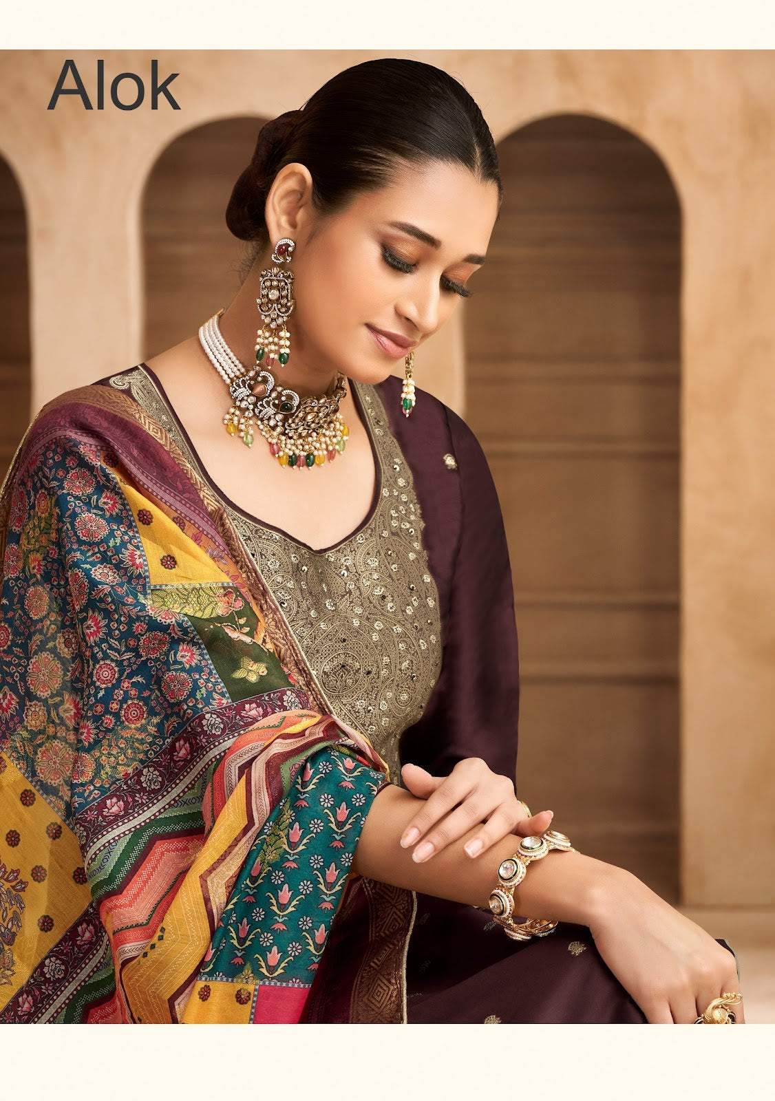 Falsafaa Edition 16 Alok Dola Jacquard Karachi Salwar Suits Wholesale Price