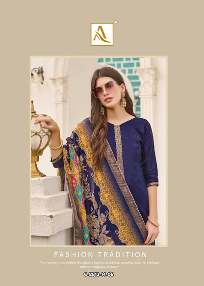 Falsafaa Edition 18 Alok Premium Dola Karachi Salwar Suits Wholesale Rate