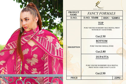 Fancy Formals Rakhi Fashion Pure Viscose Pant Style Suits Wholesale Price