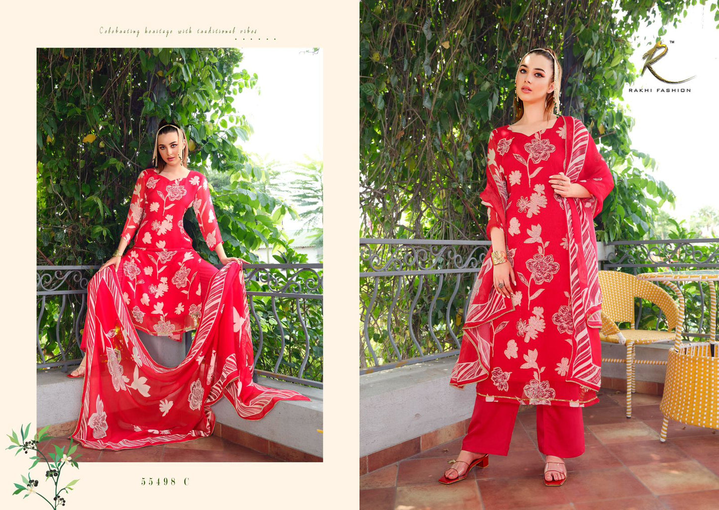Fancy Formals Rakhi Fashion Pure Viscose Pant Style Suits Wholesale Price