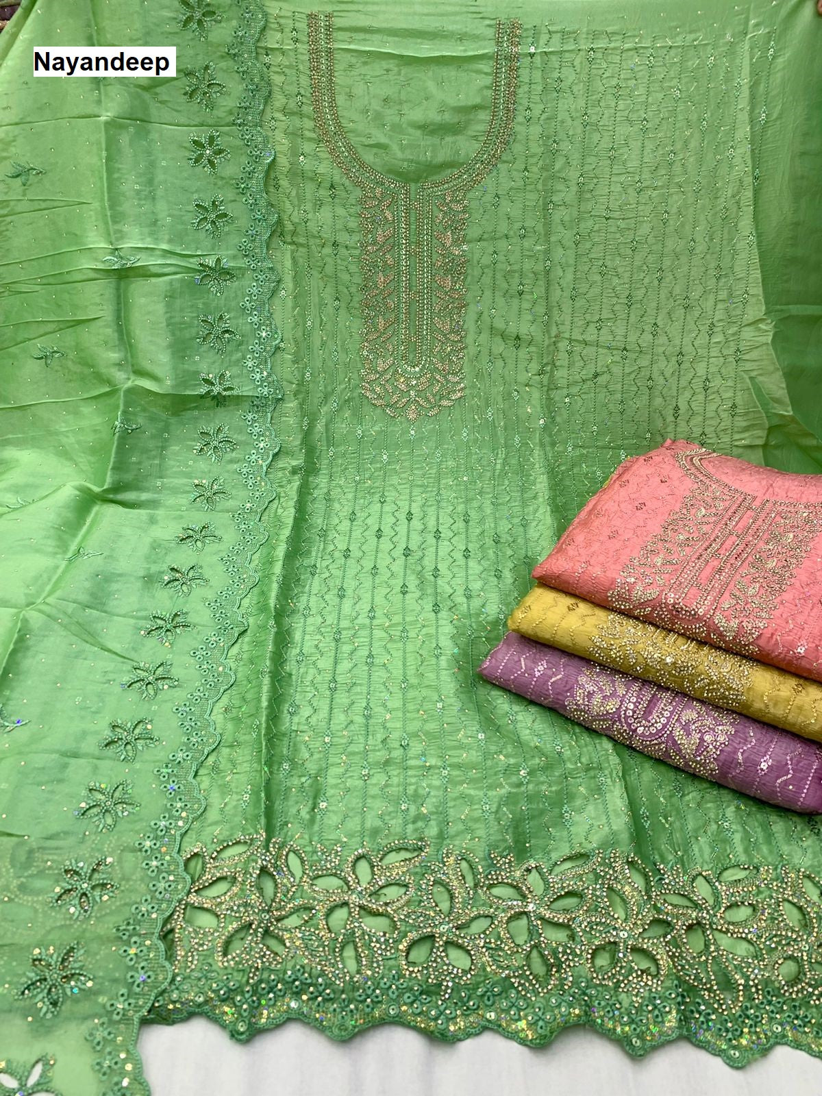 Fancy Items Nayandeep Silk Salwar Suits Exporter Ahmedabad