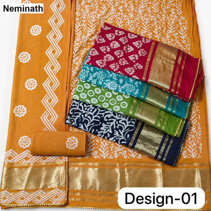 Fancy Lagidi Patto Batik Neminath Viscose Salwar Suits Wholesaler