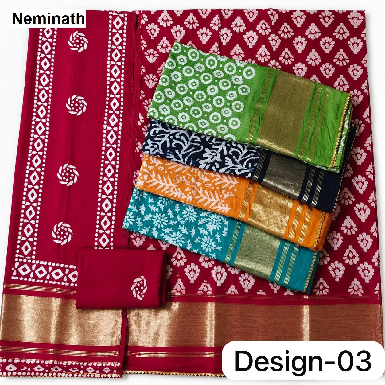 Fancy Lagidi Patto Batik Neminath Viscose Salwar Suits Wholesaler