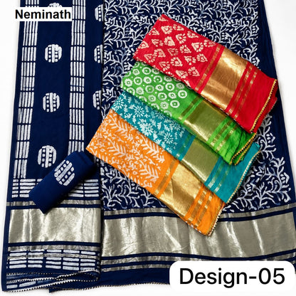 Fancy Lagidi Patto Batik Neminath Viscose Salwar Suits Wholesaler