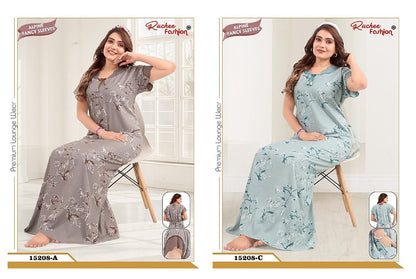 Fancy Sleeves 0107 Ruchee Fashion Alpine Night Gowns Exporter