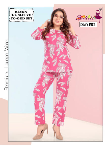 Fanny 1301 Saheli Reyon Co Ord Set Wholesale