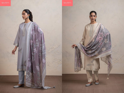 Fanshi Naariti Mul Chanderi Pant Style Suits Manufacturer