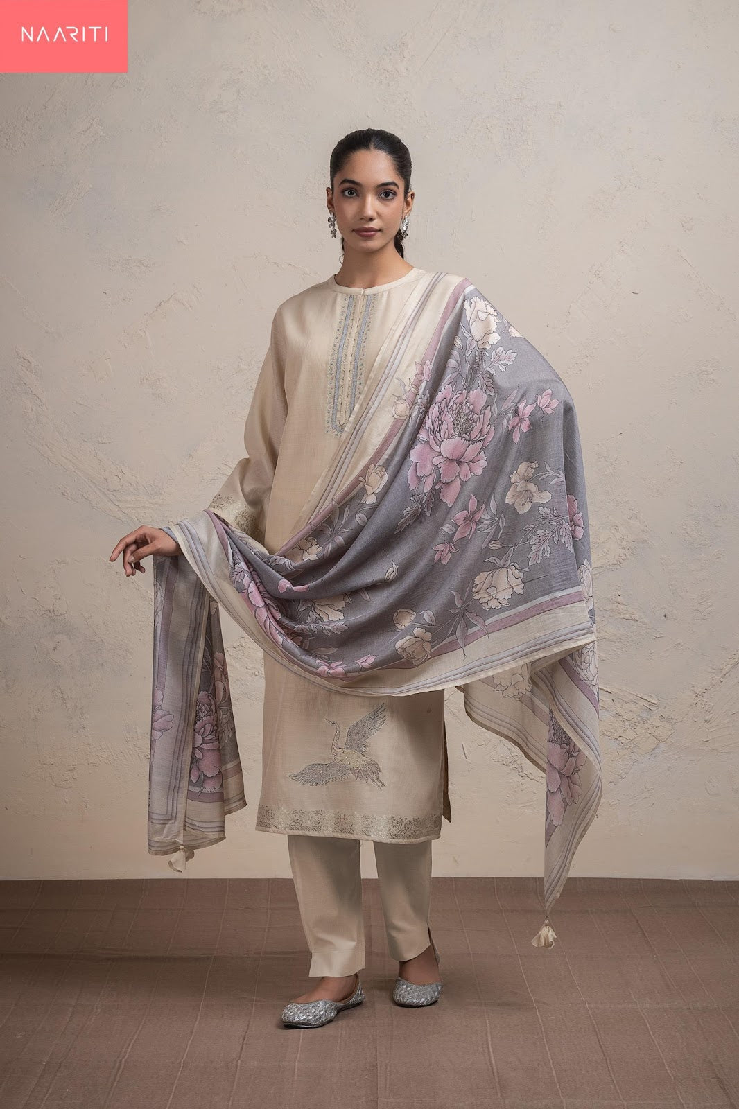 Fanshi Naariti Mul Chanderi Pant Style Suits Manufacturer