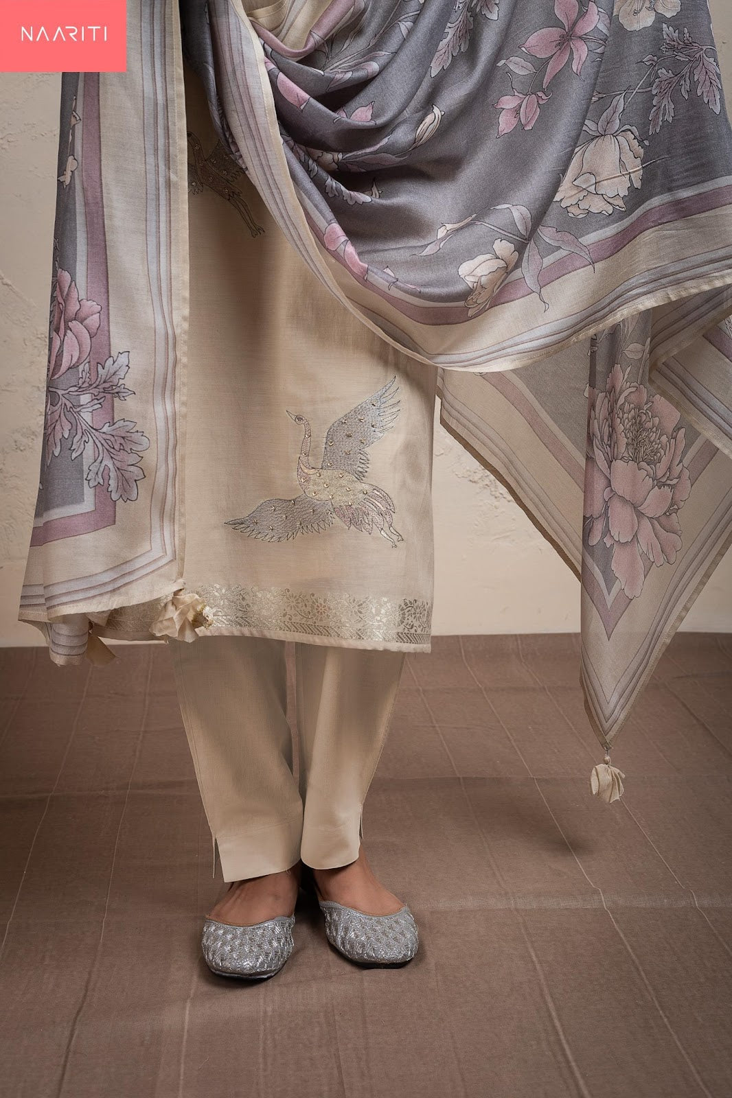 Fanshi Naariti Mul Chanderi Pant Style Suits Manufacturer
