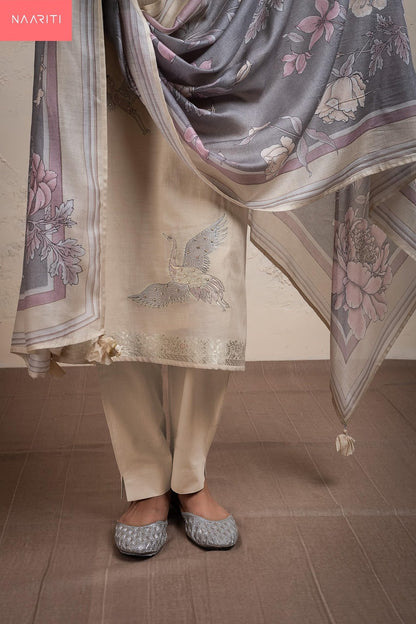Fanshi Naariti Mul Chanderi Pant Style Suits Manufacturer