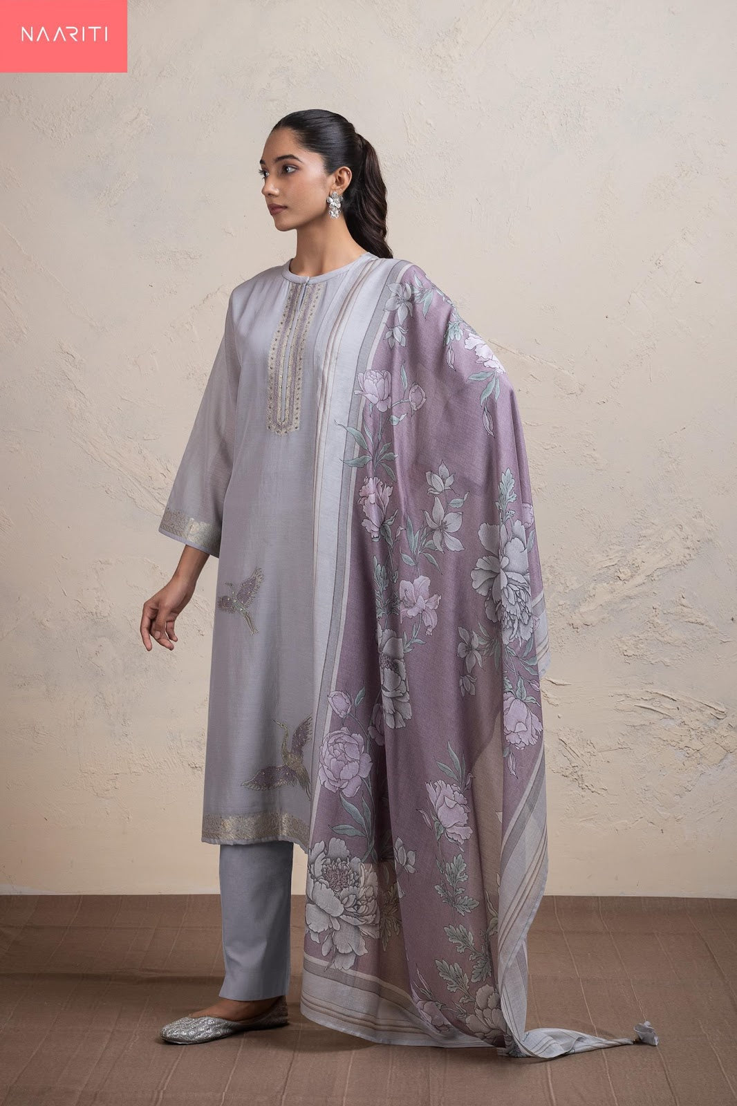 Fanshi Naariti Mul Chanderi Pant Style Suits Manufacturer