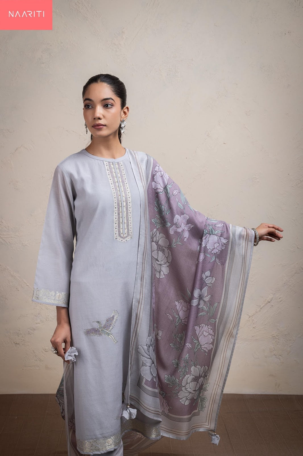 Fanshi Naariti Mul Chanderi Pant Style Suits Manufacturer