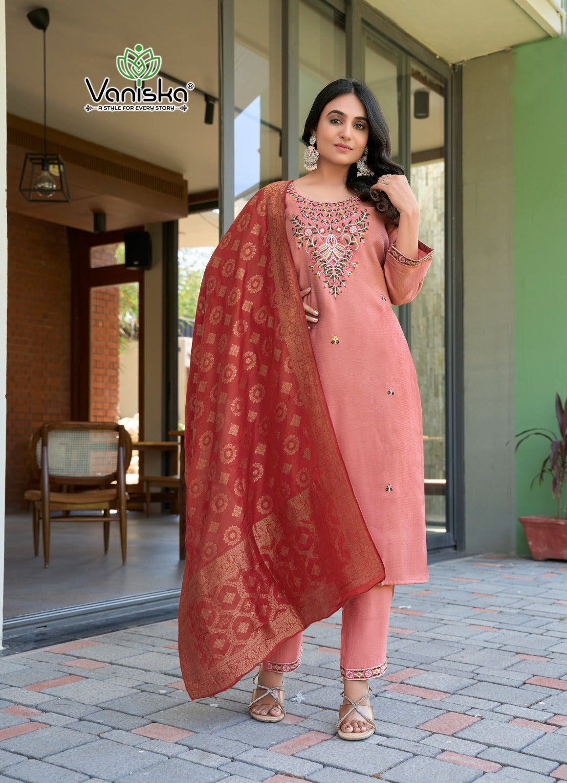 Fantasy Vol 1 Vaniska Viscose Readymade Pant Style Suits Supplier Gujarat