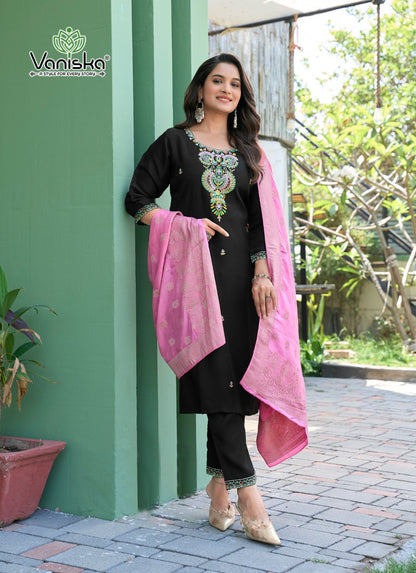 Fantasy Vol 1 Vaniska Viscose Readymade Pant Style Suits Supplier Gujarat