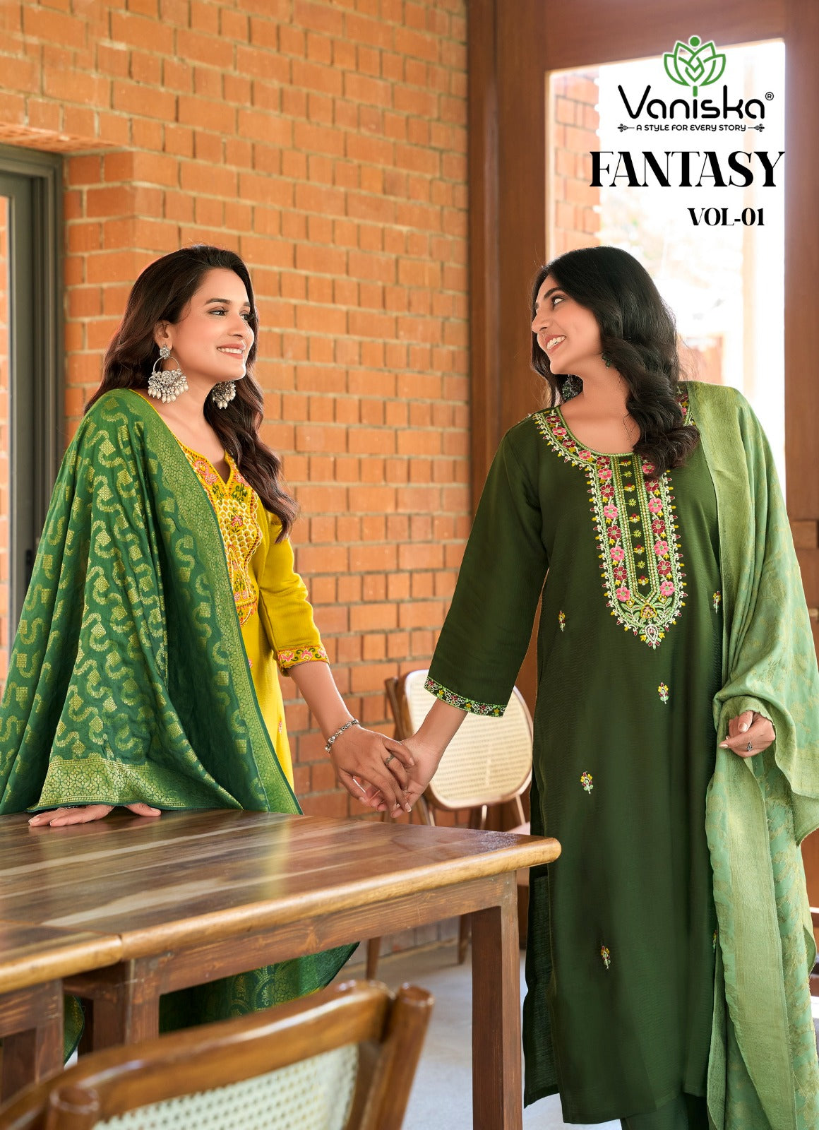 Fantasy Vol 1 Vaniska Viscose Readymade Pant Style Suits Supplier Gujarat