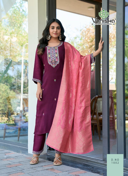 Fantasy Vol 1 Vaniska Viscose Readymade Pant Style Suits Supplier Gujarat