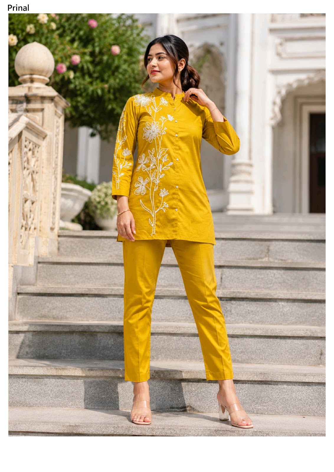 Fara Prinal Vatican Silk Co Ord Set Exporter Ahmedabad