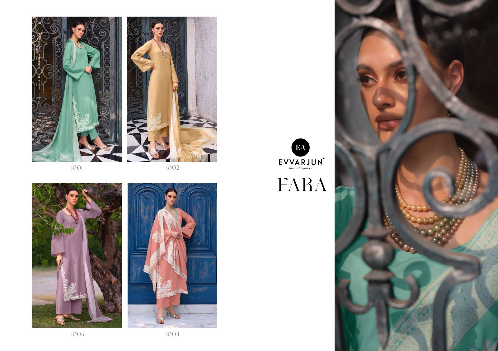 Fara Evvarjun Yesfab Satin Pant Style Suits